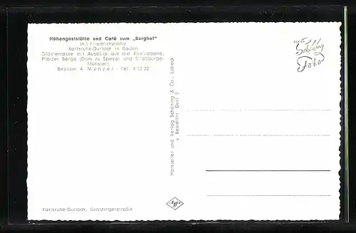 AK Karlsruhe-Durlach in Baden, Grötzingerstrasse mit Turmberg und Strassenbahn