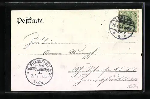 Lithographie Durlach, Marktplatz mit prot. Kirche und Rathaus