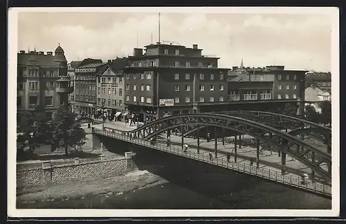 AK Mähr. Ostrau, Reichsbrücke