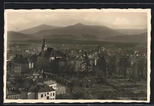 AK Friedeck, Panorama mit Kirche