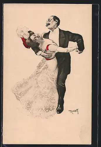 Künstler-AK Ferdinand von Reznicek: Tanzendes Paar