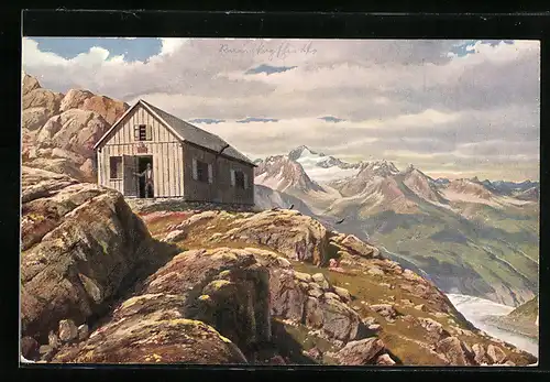 Künstler-AK Rudolf Reschreiter: Rauhekopfhütte