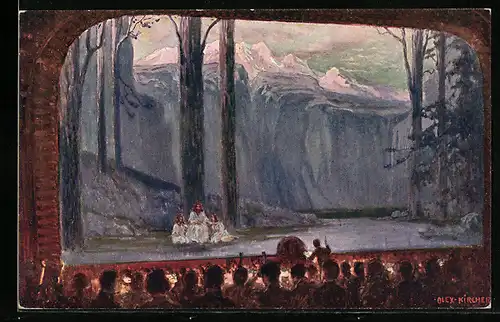 Künstler-AK Alexander Kircher: Parsival, Karfreitagszauber