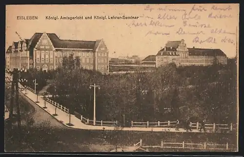 AK Eisleben, Königl. Amtsgericht und Königl. Lehrer-Seminar