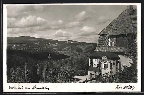 AK Wernigerode / Harz, Berg-Hotel mit Brocken-Blick