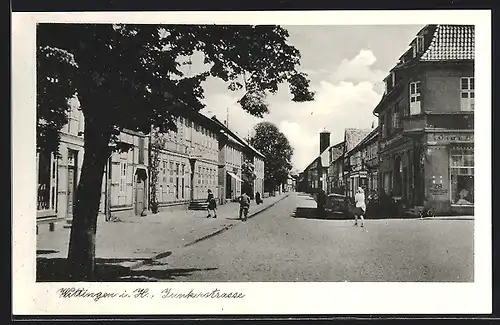 AK Wittingen i. H., Blick in die Junkerstrasse