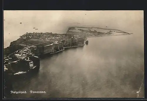 AK Helgoland, Panorama aus der Vogelschau