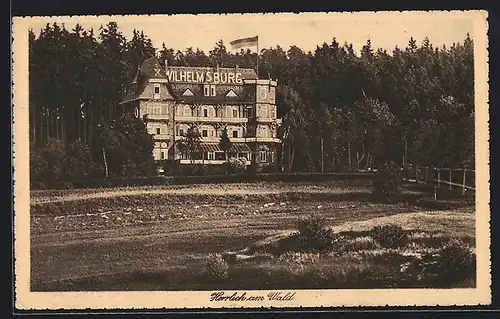 AK Bad Berka, Hotel und Pension Wilhelmsburg am Ehrenhaingelände