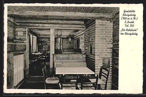 AK Braunlage / Harz, Gaststätte Königskrug, Die Holzkiste