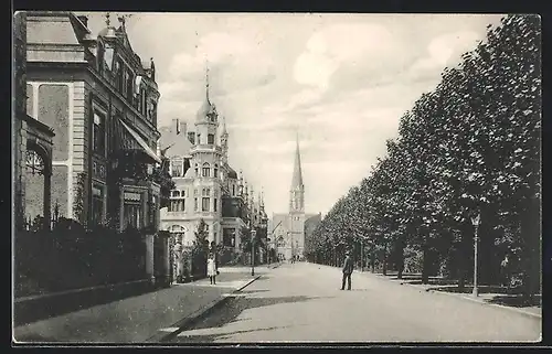 AK Hannover, Hohenzollernstrasse und Markuskirche