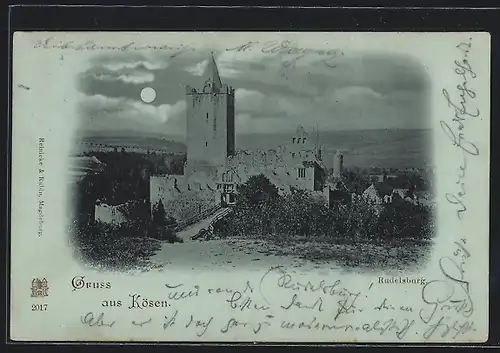 Mondschein-AK Kösen, Rudelsburg