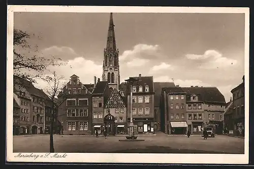 AK Merseburg, Partie vom Marktplatz