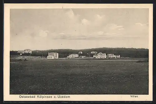 AK Kölpinsee / Usedom, Ortspartie mit Villen