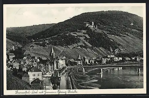 AK Bernkastel-Kues, Ortsansicht mit Hermann-Göring-Brücke