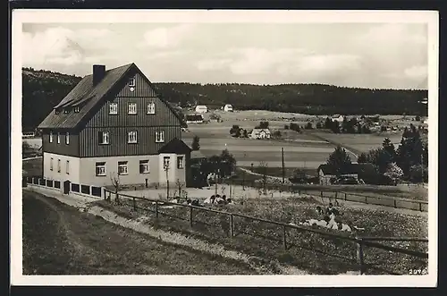 AK Vordergeiersberg bei Warmensteinach, Fichtelgebirgshaus des T. V. Die Naturfreunde, Gau Nordbayern