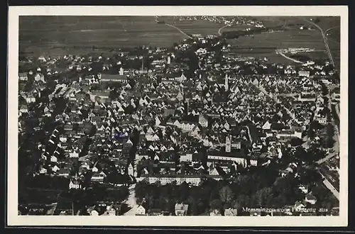 AK Memmingen, Gesamtansicht vom Flugzeug aus gesehen