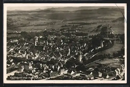 AK Kaufbeuren, Gesamtansicht vom Flugzeug aus gesehen