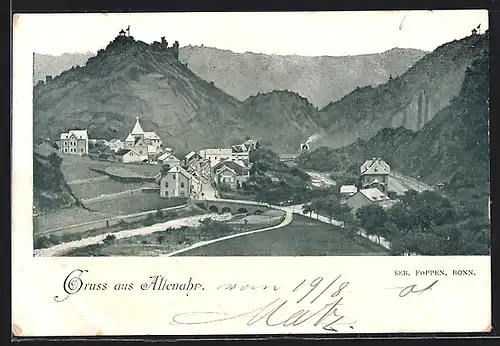 AK Altenahr, Ortsansicht aus der Vogelschau