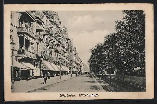 AK Wiesbaden, Wilhelmstrasse