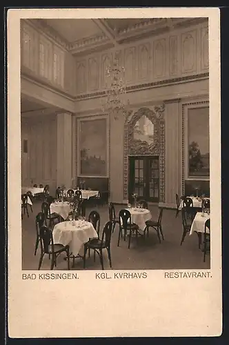 AK Bad Kissingen, Restaurant im Kgl. Kurhaus