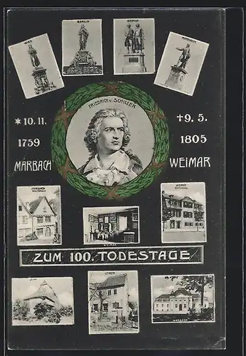 AK Friedrich von Schiller, zum 100. Todestage