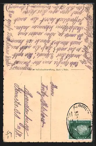 AK Alt-Suhl, Ortspartie mit Fachwerkhäusern