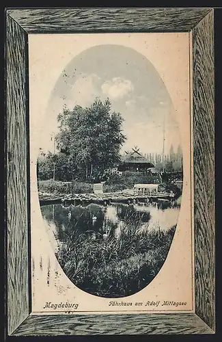 AK Magdeburg, Fährhaus am Adolf Mittagsee