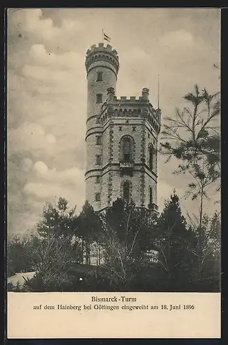 AK Göttingen, Bismarck-Turm auf dem Hainberg