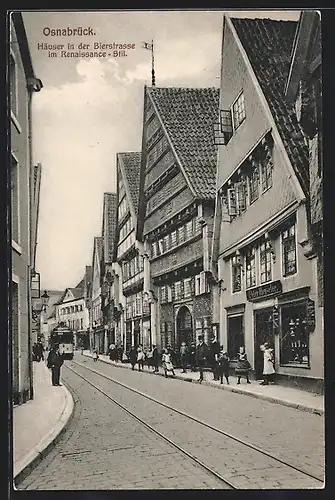 AK Osnabrück, Häuser in der Bierstrasse im Renaissance-Stil