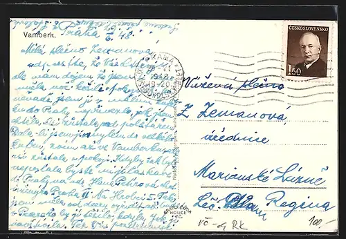 AK Vamberk, Blick zur Kirche