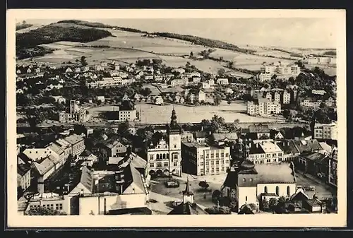 AK Nachod, Panorama über die Stadt