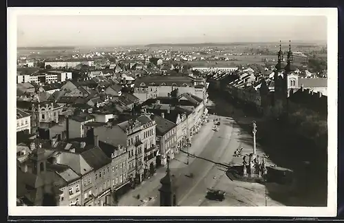 AK Königgrätz / Hradec Kralove, Gesamtansicht aus der Vogelschau