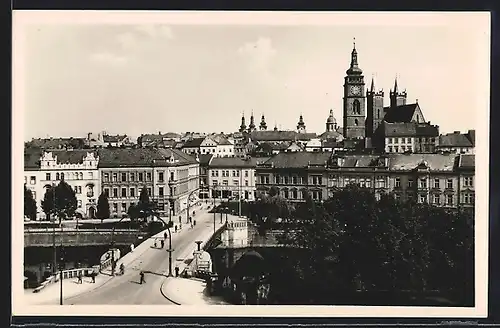 AK Königgrätz, Blick auf die Altstadt