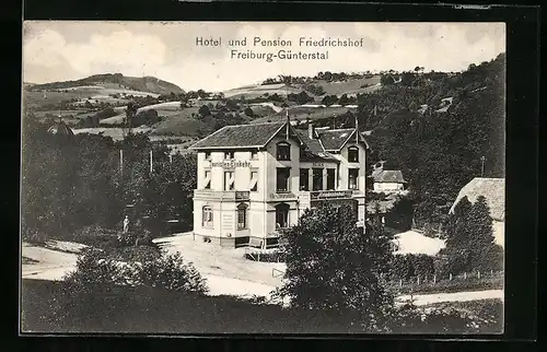 AK Freiburg-Günterstal, Hotel und Pension Friedrichshof