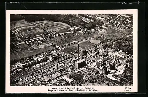 AK Velsen / Saar, Kohlebergwerk, Luftbild