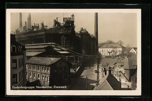 AK Neunkirchen / Saar, Eisenwerk, Hochofengruppe