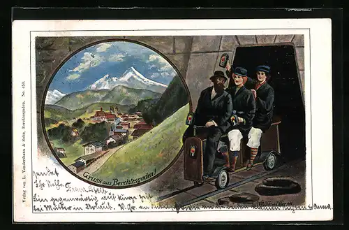 AK Berchtesgaden, Kohlebergwerk, Ortsansicht