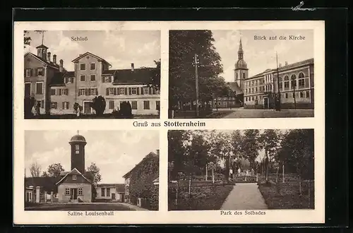 AK Stotternheim, Schloss, Kirche, Saline Louisenhall, Park des Solbades