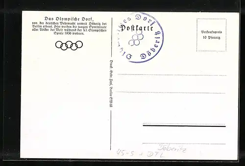 AK Döberitz, Olympisches Dorf aus der Vogelschau