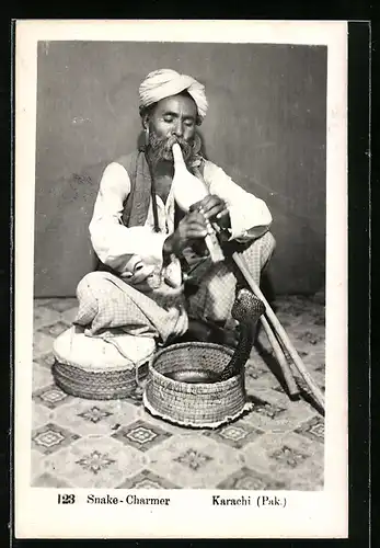 AK Karachi, Pakistanischer Schlangenbeschwörer, Snake-Charmer