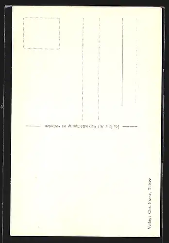 AK Junge Frau in Neustädter Tracht betet an einem Wegekreuz