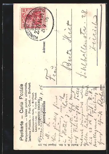 AK Frauen und Mann in badischer Volkstracht aus dem Kinzigthal