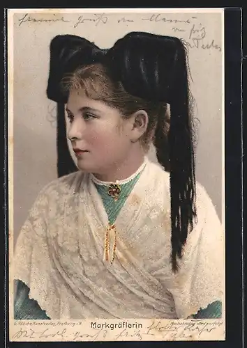 AK Markgräflerin in Volkstracht