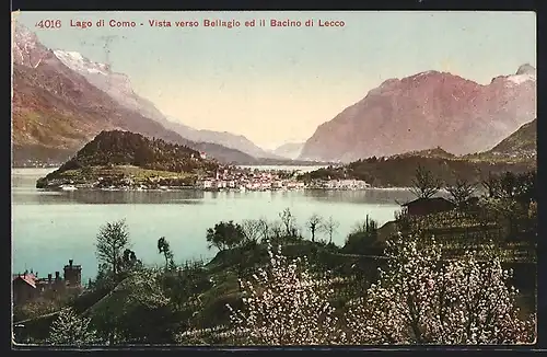 AK Bellagio, Vista verso Lago di Como ed il Bacino di Lecco