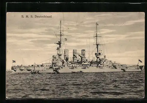 AK S.M.S. Deutschland auf hoher See