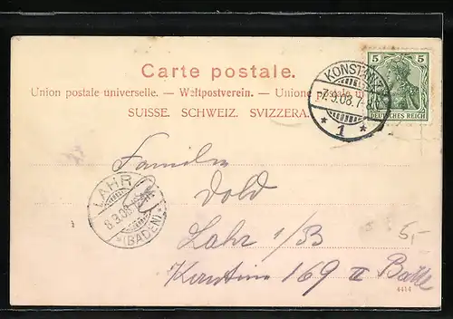 AK Rorschach, Totalansicht mit Blick auf die Kirche