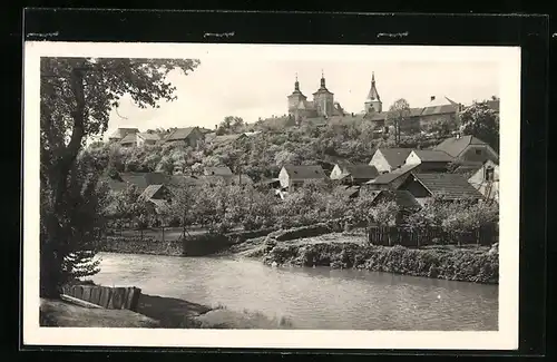 AK Kourim, Teilansicht mit Schloss