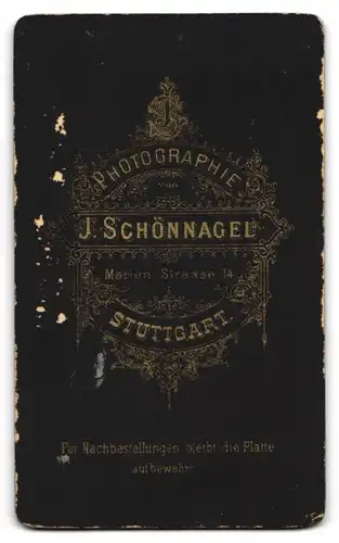 Fotografie J. Schönnagel, Stuttgart, Marienstrasse 14, Ulan in Uniform mit Epauletten