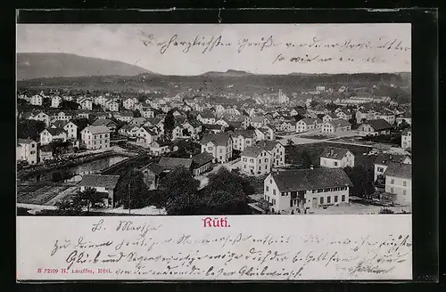 AK Rüti, Totale aus der Vogelschau