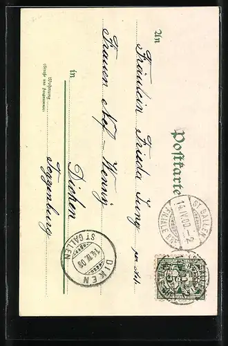 AK Osterengel mit Margeriten